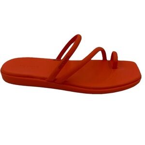CROCS Miami‎ Toe Loop Orange Lava Sandals Women 9  Beach Summer 209862